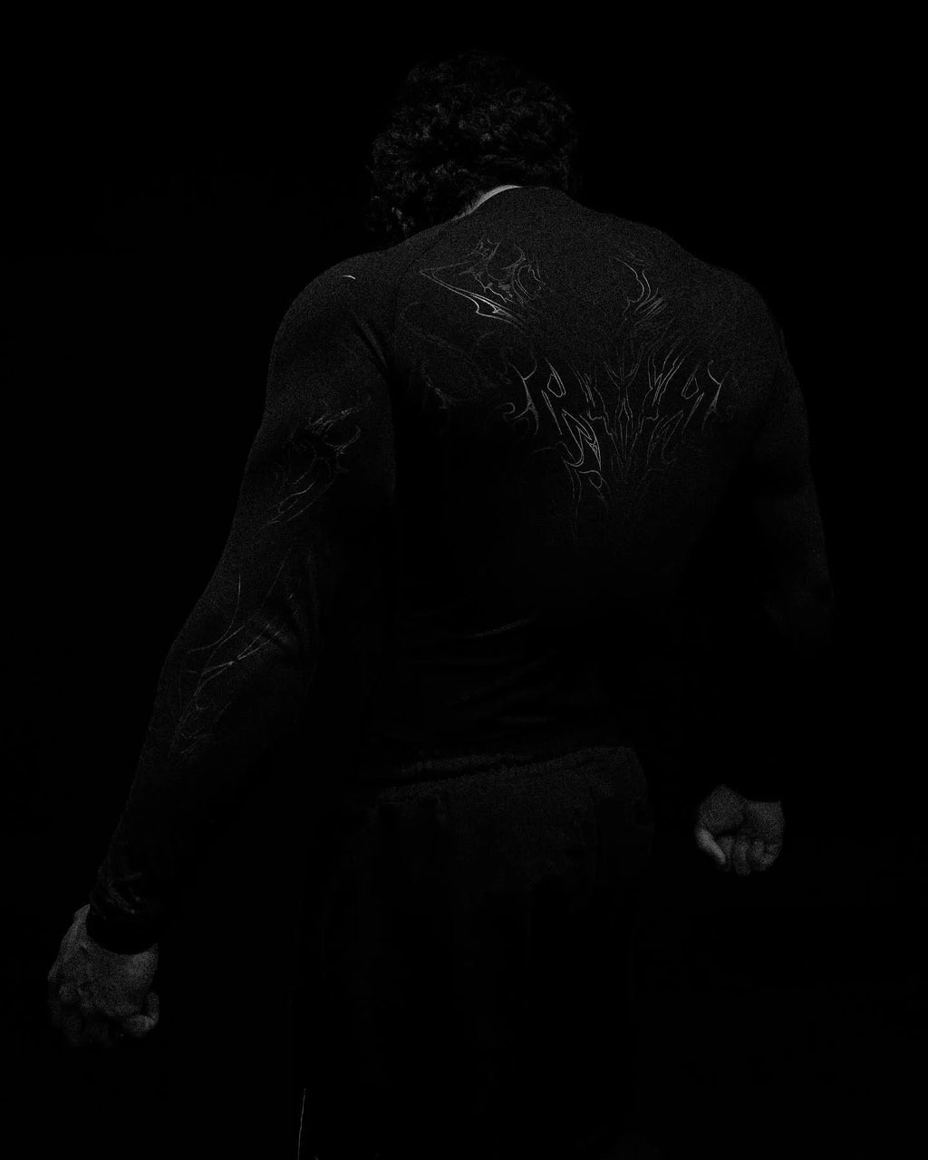 Men's High-neck Printed Tight-fitting Clothes For Fitness Training Quick-drying Clothes Elastic And Breathable For Exercise