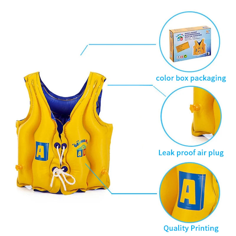 Childen Flotation Swimming Life Jacket Vest Boats Fishing Vest Swimming Drifting Vest