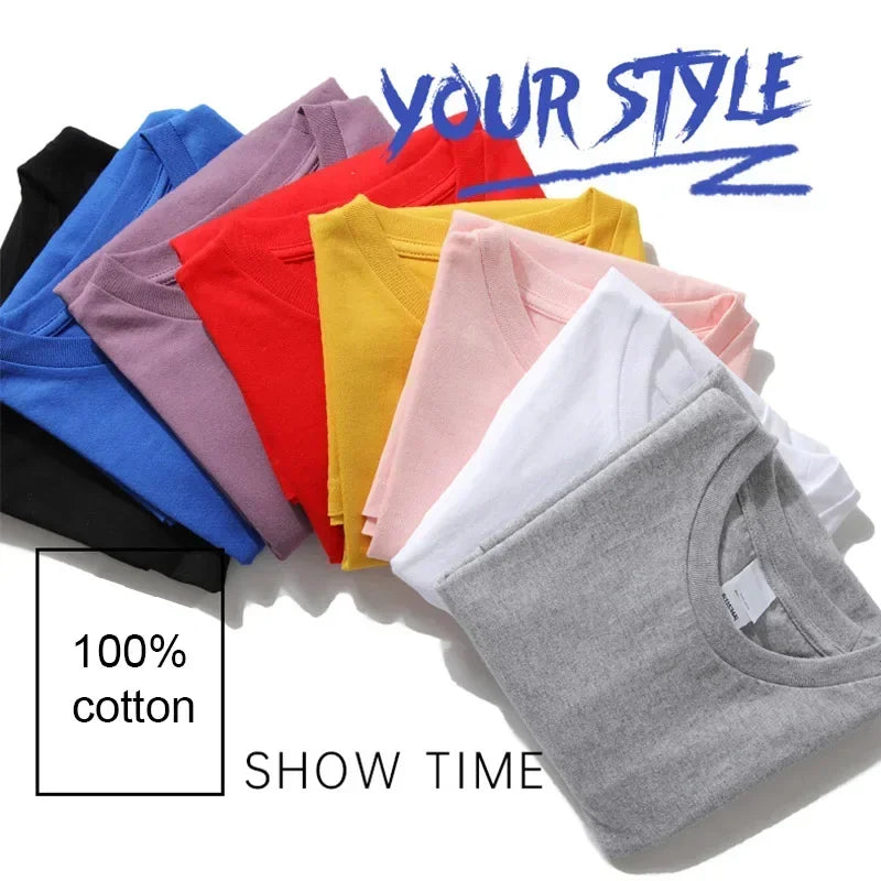 Men's T-shirt High Quality 100% Cotton Funny I‘m Thinking Printed Casual Loose Streetwear Cool Men T Shirt O-neck Male Tops Tees
