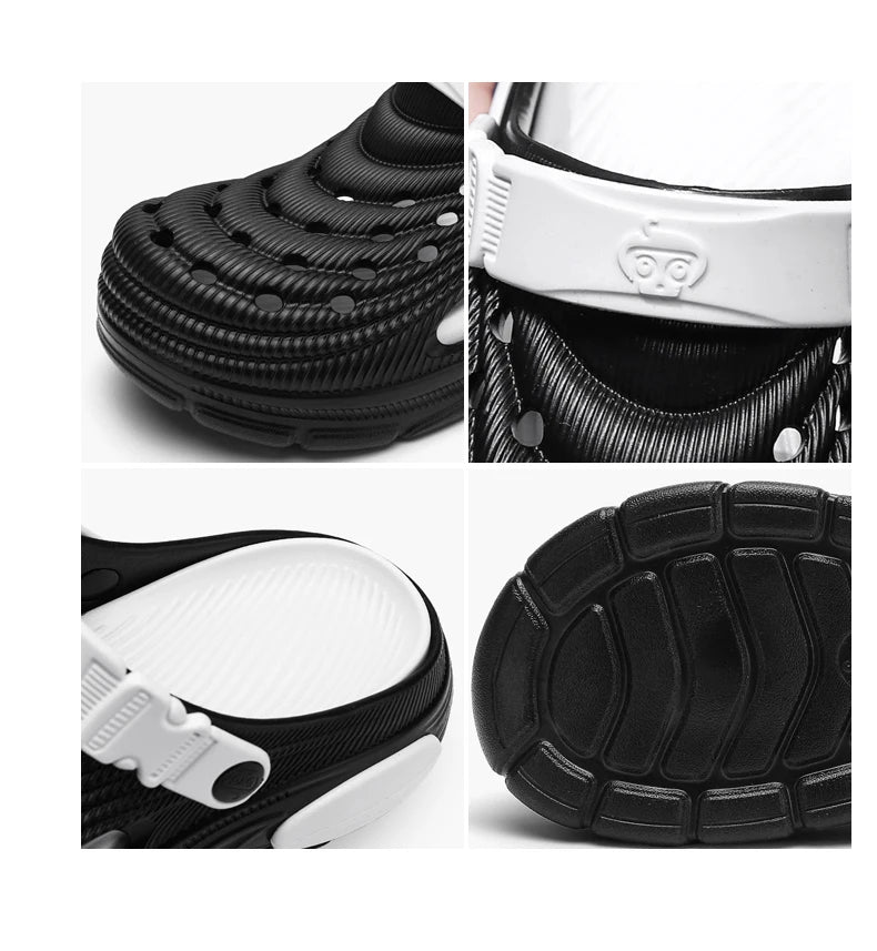 Mens Sandals Thick Bottom Slip Ons Fashion Slippers for Men Casual Clogs Man 2026 New Trendy Beach Shoes Comfortable Garden Shoe