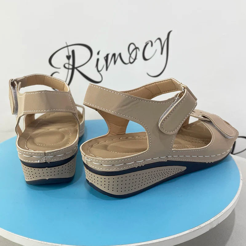 Summer Wedge Sandals for Women 2025 New Fashion Non Slip Beach Shoes Woman Lightweight Casual Platform Sandalias Mujer Plus Size