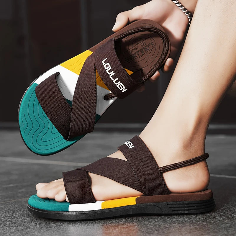 Men's Sandals for Summer, Non-Slip and Wear-Resistant, Dual-Purpose Slippers, Beach Sandals, Slippers