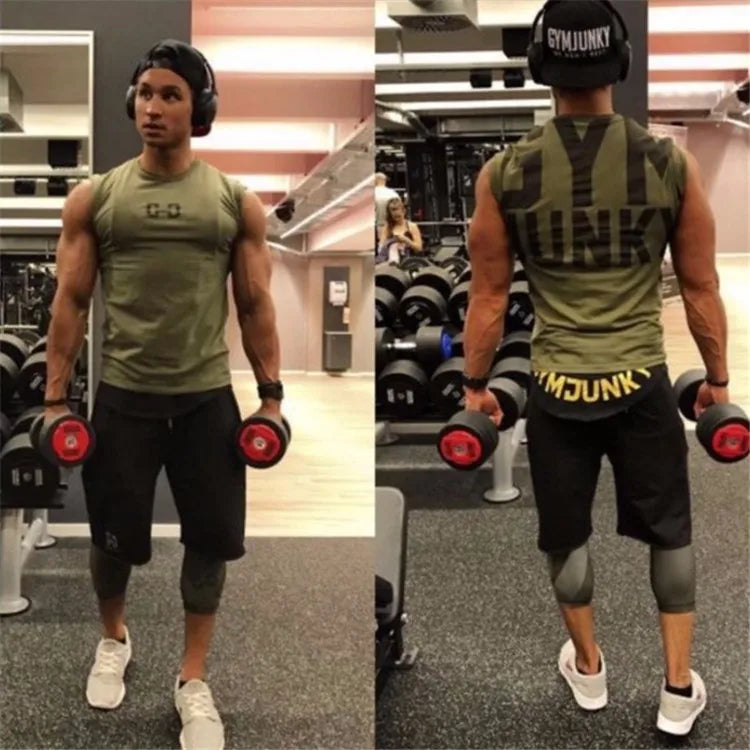 Men's Fashion T Shirt Men Tops Summer Fitness Bodybuilding Clothes Muscle Male Shirts Cotton Slim Fit Tees