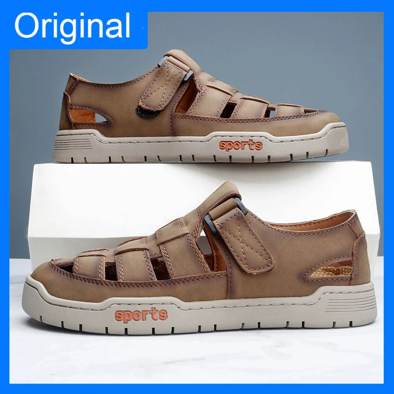 Mens Sandals Fashion Flat Comfort Lightweight Hollow Out Walking Shoes Summer Daily Commuting Casual Breathable Sports Sandals