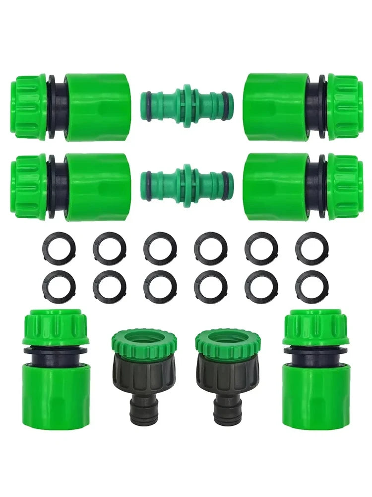 Garden Watering Hose ABS Quick Connector 1/2” End Double Male Hose Coupling Joints Adapter Extender Set For Hose Pipe Tube