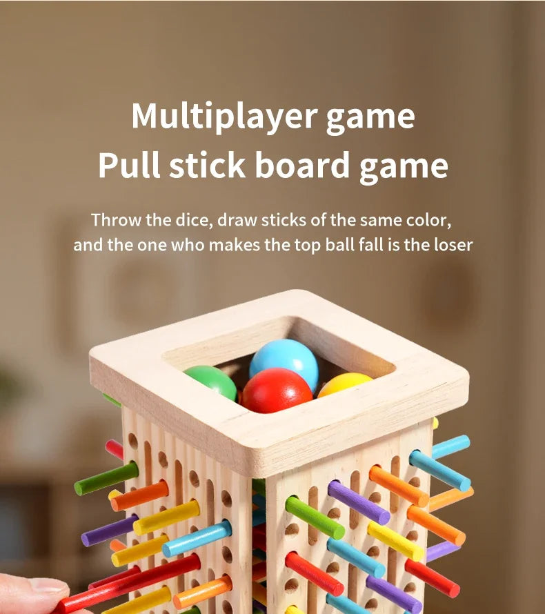 Montessori Game Wooden Board Game Multiplayer for Kids 4-8 Math Educational Fine Motor Skill Toy for Girl Boys Classic Fun Games