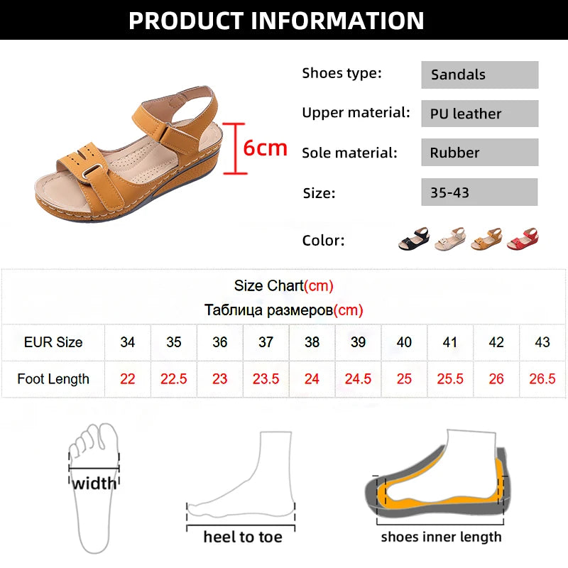 Summer Wedge Sandals for Women 2025 New Fashion Non Slip Beach Shoes Woman Lightweight Casual Platform Sandalias Mujer Plus Size