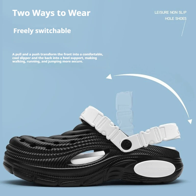 Mens Sandals Thick Bottom Slip Ons Fashion Slippers for Men Casual Clogs Man 2026 New Trendy Beach Shoes Comfortable Garden Shoe