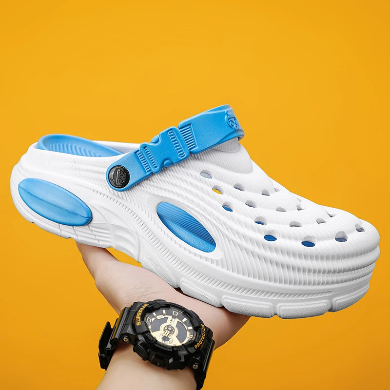 Mens Sandals Thick Bottom Slip Ons Fashion Slippers for Men Casual Clogs Man 2026 New Trendy Beach Shoes Comfortable Garden Shoe