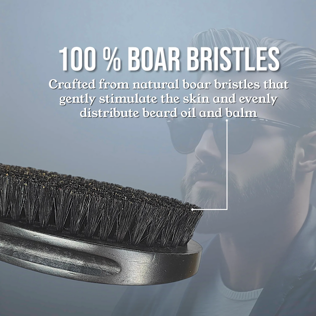 Gracemen Beard Kit - 6 in 1 Grooming Set for Men - Beard Template & Brush & Comb & Case & Straight Razor & Scissors & Travel Bag