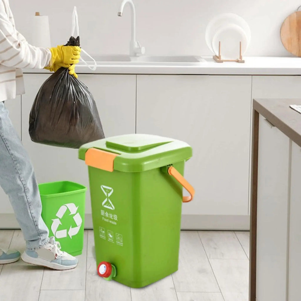 Kitchen Compost Bucket Waste Bin Wide Diameter Thickened Stylish Garbage Can Counter Compost Bin for Kitchen Countertop Home