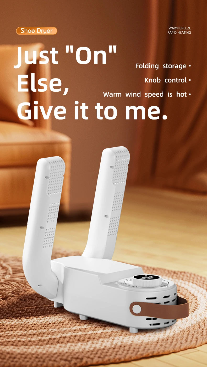 Household Shoe Warmer Heater Quick Drying Deodorizing Sterilizing Shoe Dryer Intelligent Timer Shoe Dryer Adjustable Dryer