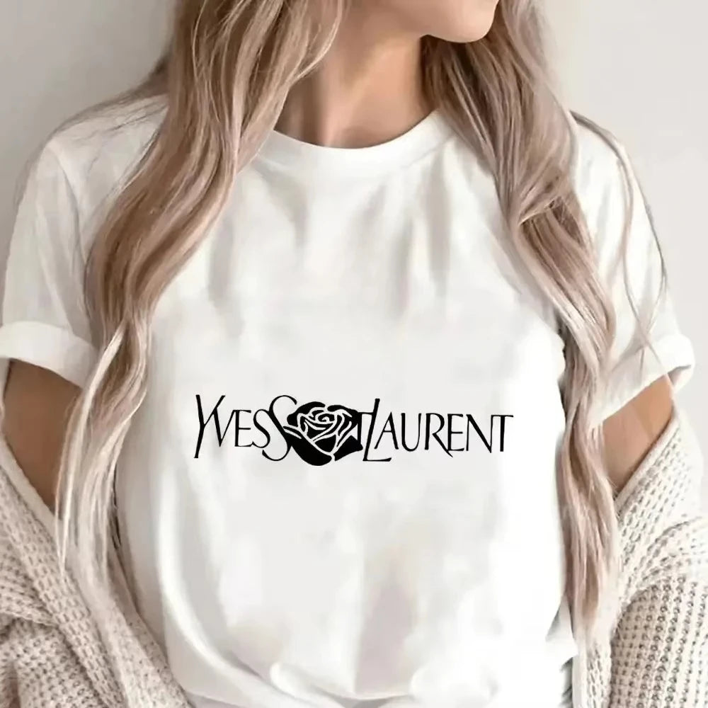 Pregnant Woman's 2026 New Trendy Summer Fashion High-quality Printed T-shirt. Summer Women's Luxurious Brand T-shirt.