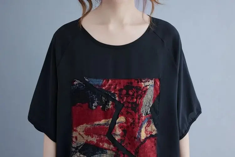 Women summer 2025 new short-sleeved thin loose T-shirt top
