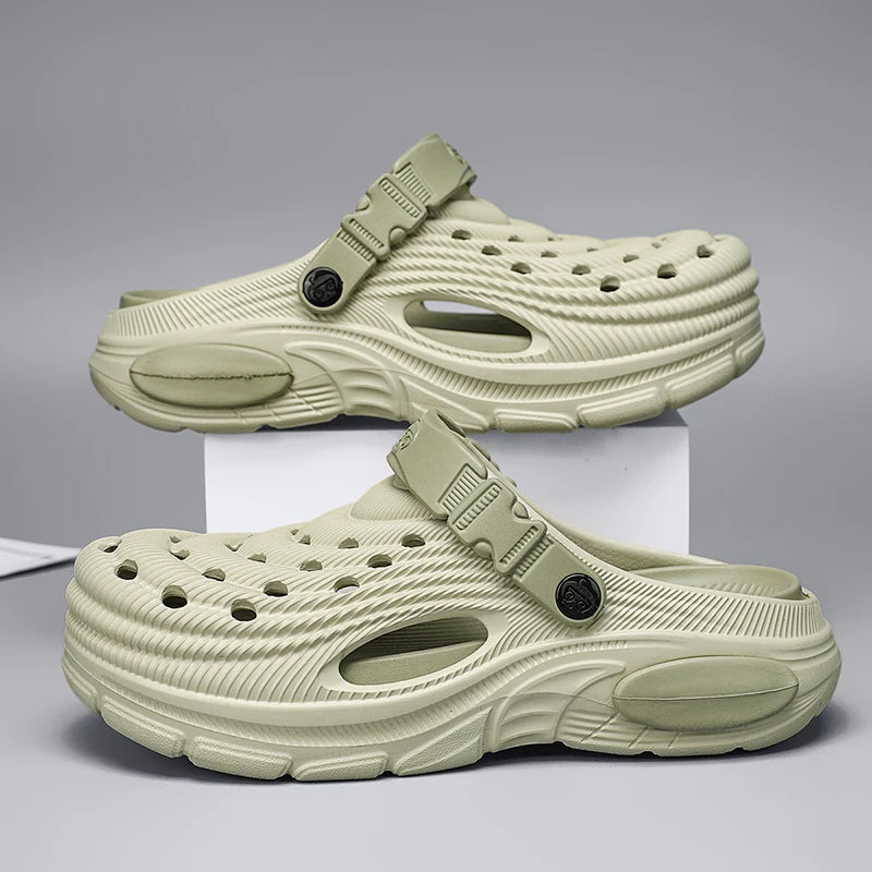 Mens Sandals Thick Bottom Slip Ons Fashion Slippers for Men Casual Clogs Man 2026 New Trendy Beach Shoes Comfortable Garden Shoe
