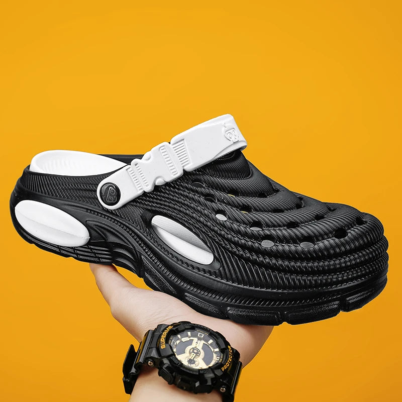 Mens Sandals Thick Bottom Slip Ons Fashion Slippers for Men Casual Clogs Man 2026 New Trendy Beach Shoes Comfortable Garden Shoe