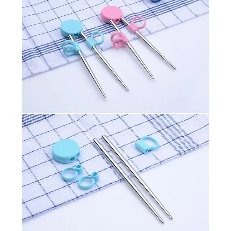Kids Children Training Chopsticks Learning Chop Sticks Helper Reusable Tableware,Reusable Learning Helper for Children Beginner