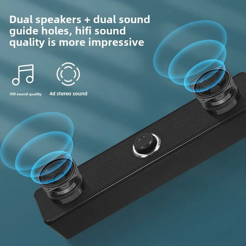 Bluetooth Computer Speaker Desktop PC Speakers Wireless Wired Soundbar Stereo Subwoofer for Laptop PC AUX 3.5mm Loudspeaker