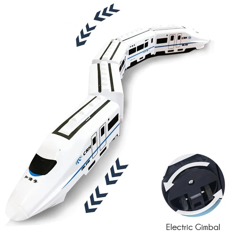 Kids DIY Simulation High Speeds Railway Train Toy Car Electric Sound Light Model Train Educational Toys Boys Girls Gift Birthday
