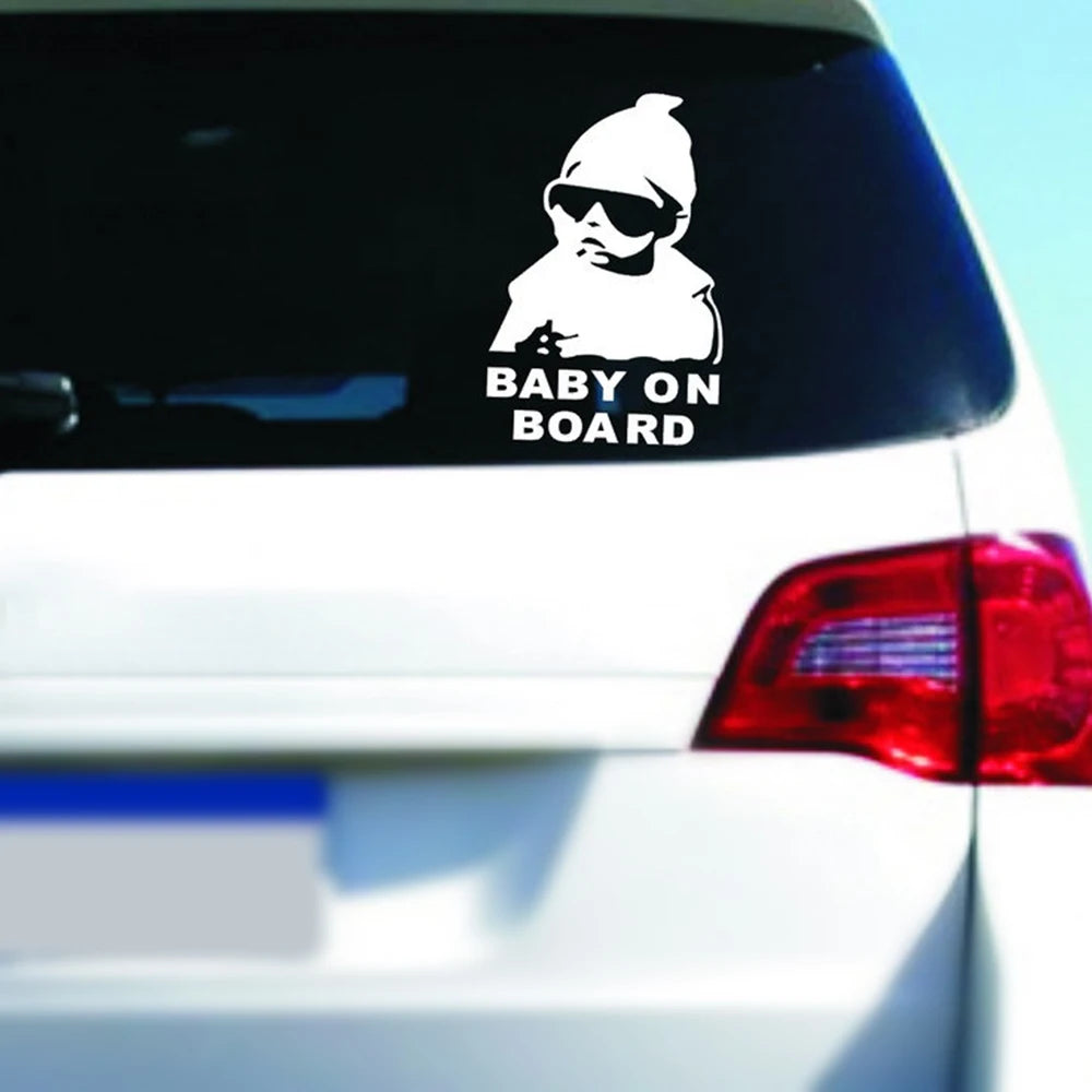 Kids Baby On Board Decals Car Reflective Motorcycle Decal Scratch Resistant Sunscreen Baby On Board Waterproof Car Stickers