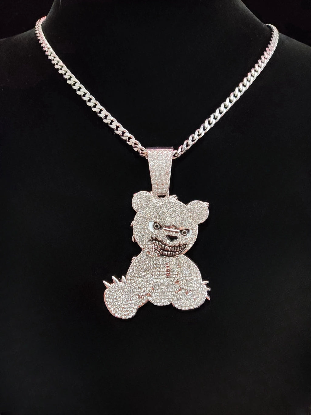 2024 New Arrived Hip Hop Bear Shape Pendants Necklace Men Women Chain Iced Out Bling Bling Necklaces HipHop Jewelry Fashion Gift