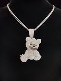 2024 New Arrived Hip Hop Bear Shape Pendants Necklace Men Women Chain Iced Out Bling Bling Necklaces HipHop Jewelry Fashion Gift