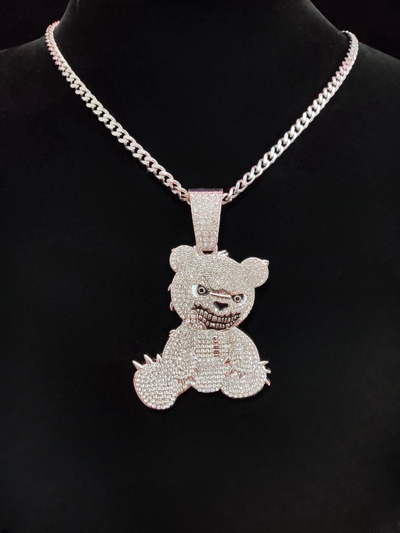 2024 New Arrived Hip Hop Bear Shape Pendants Necklace Men Women Chain Iced Out Bling Bling Necklaces HipHop Jewelry Fashion Gift