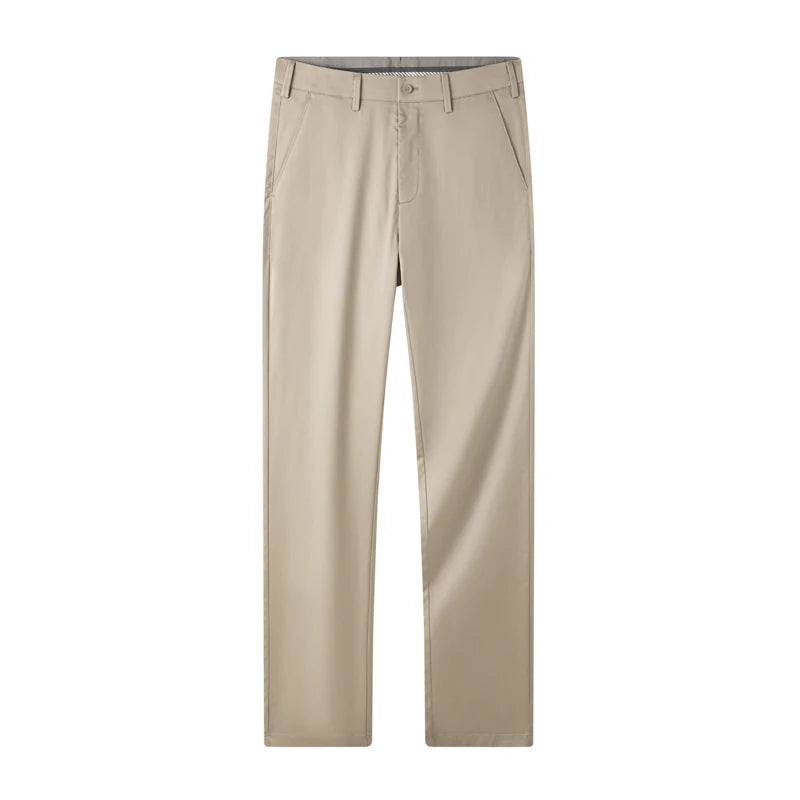 Men's High-End Suit Trousers - Breathable Lyocell Cotton Blend Dress Pants, Perfect for Office Wear and Comfortable Workwear