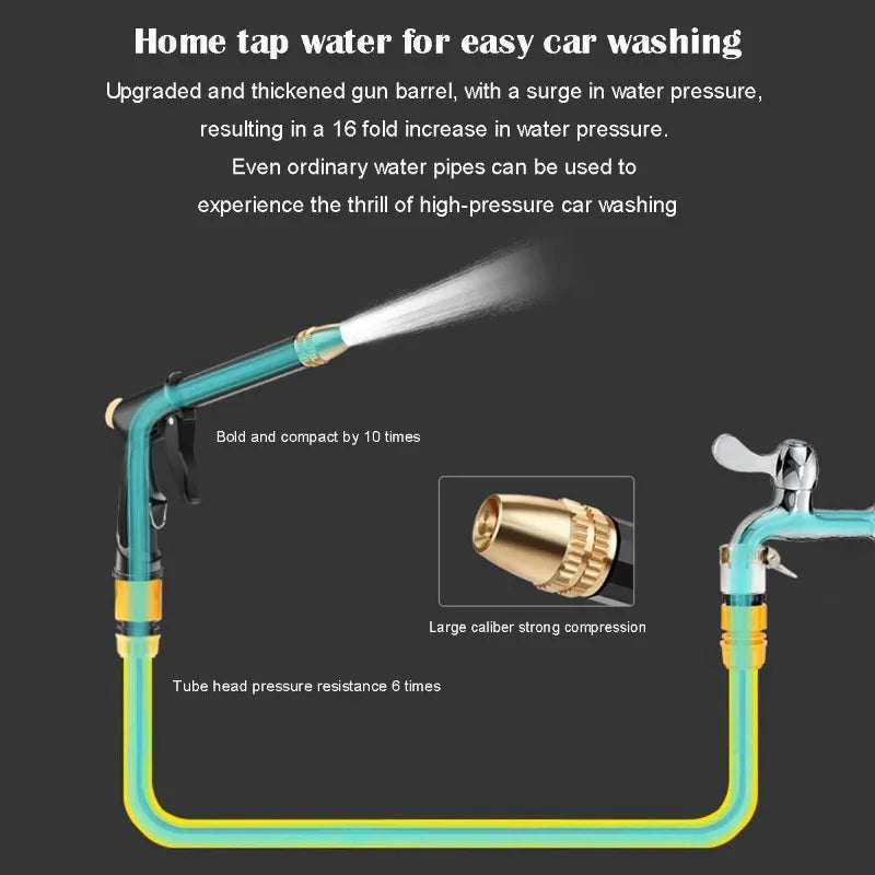 High Pressure Water Gun Car Washing Garden Watering Hose Nozzle Sprinkler Foam Jug Water Faucet Joint Quick Connector