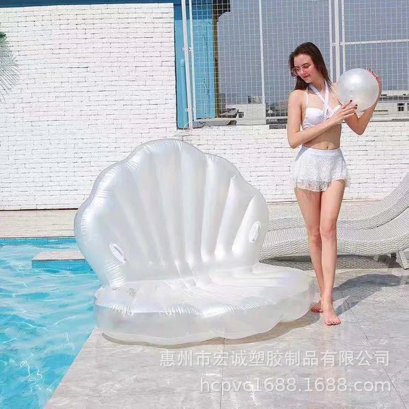 Shell Float Wholesale Ins Goddess Photography Float Adult Inflatable Floating Row Float Water Pearl Shell Sofa Float