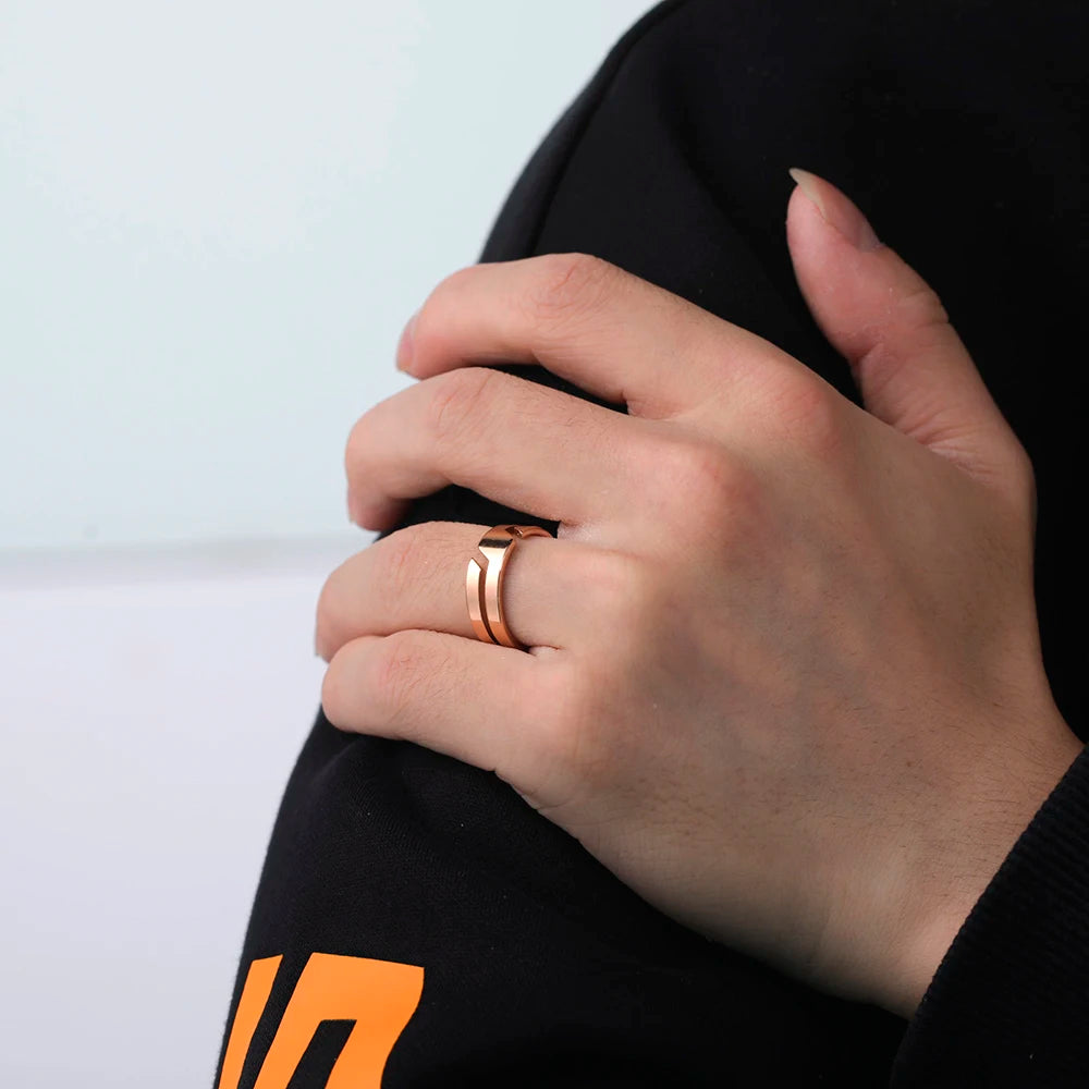 Skyrim Stainless Steel Ring for Men Women Black Minimalist Casual Finger Ring 2025 Couple Jewelry Wedding Gift for Lover