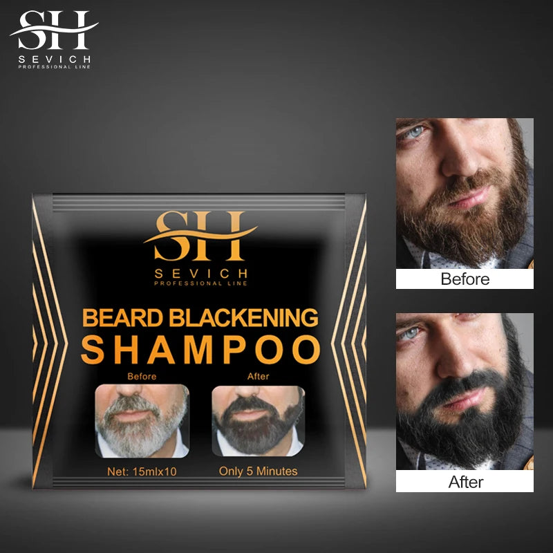 3 Minutes Black Beard Dye Cream Beard Paint Men Beard Coloring Dye Shampoo Natural Beard Cover Fast Permanent Gray Hair Dye