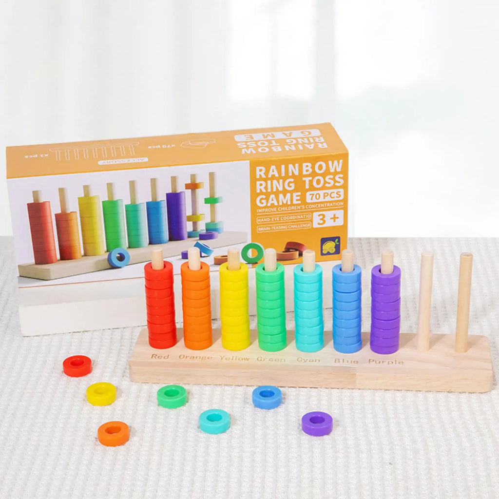 Montessori Wooden Colors Cognitive Matching Game Early Learning Educational Toys For Children Kids Logical Thinking Training