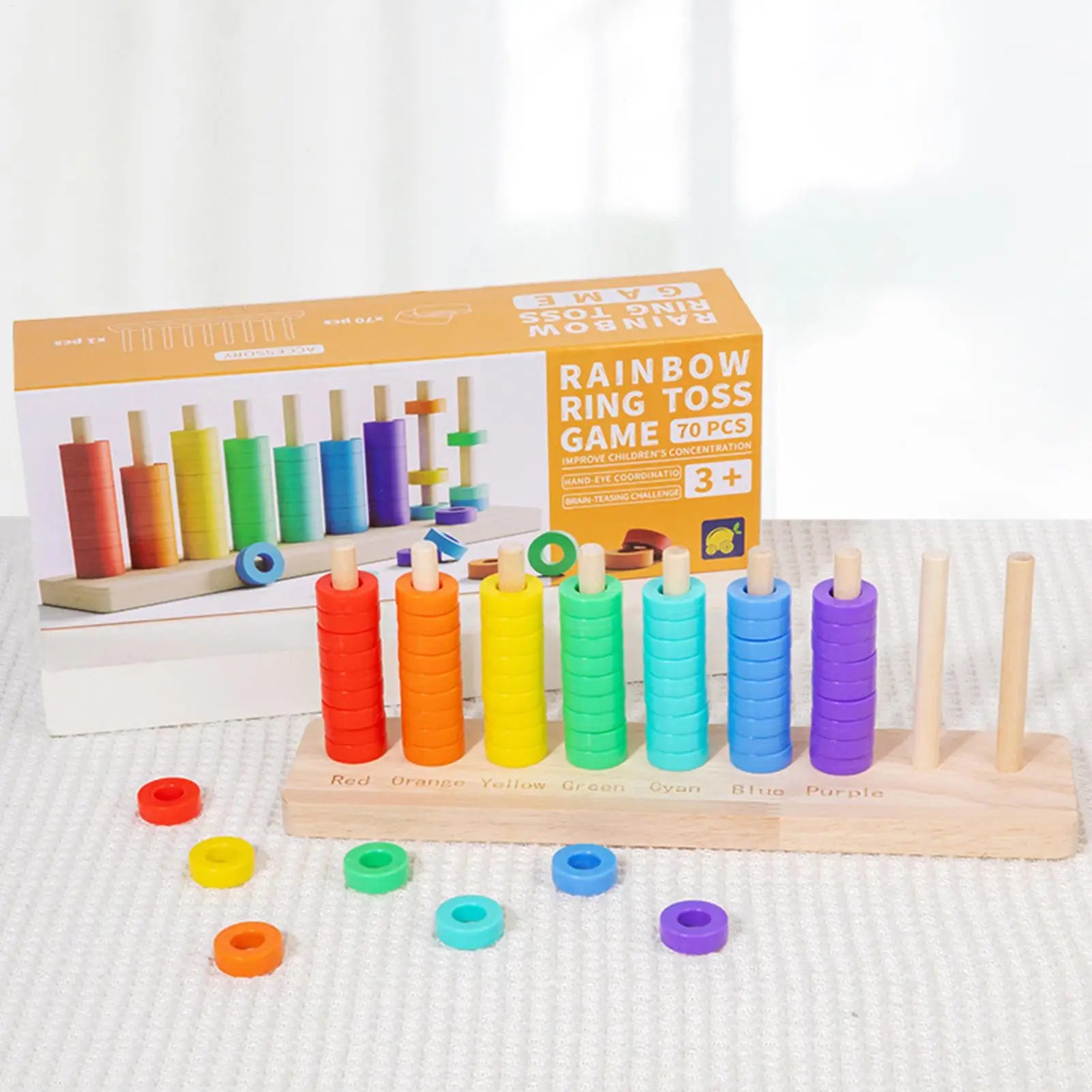 Montessori Wooden Colors Cognitive Matching Game Early Learning Educational Toys For Children Kids Logical Thinking Training