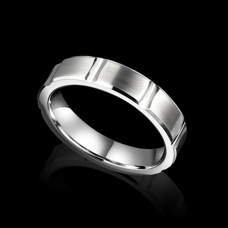 Rings For Men Original Fashion Male Classic 5mm Fine Jewelry Narrow Wedding Engagement Jewelry,Engraving