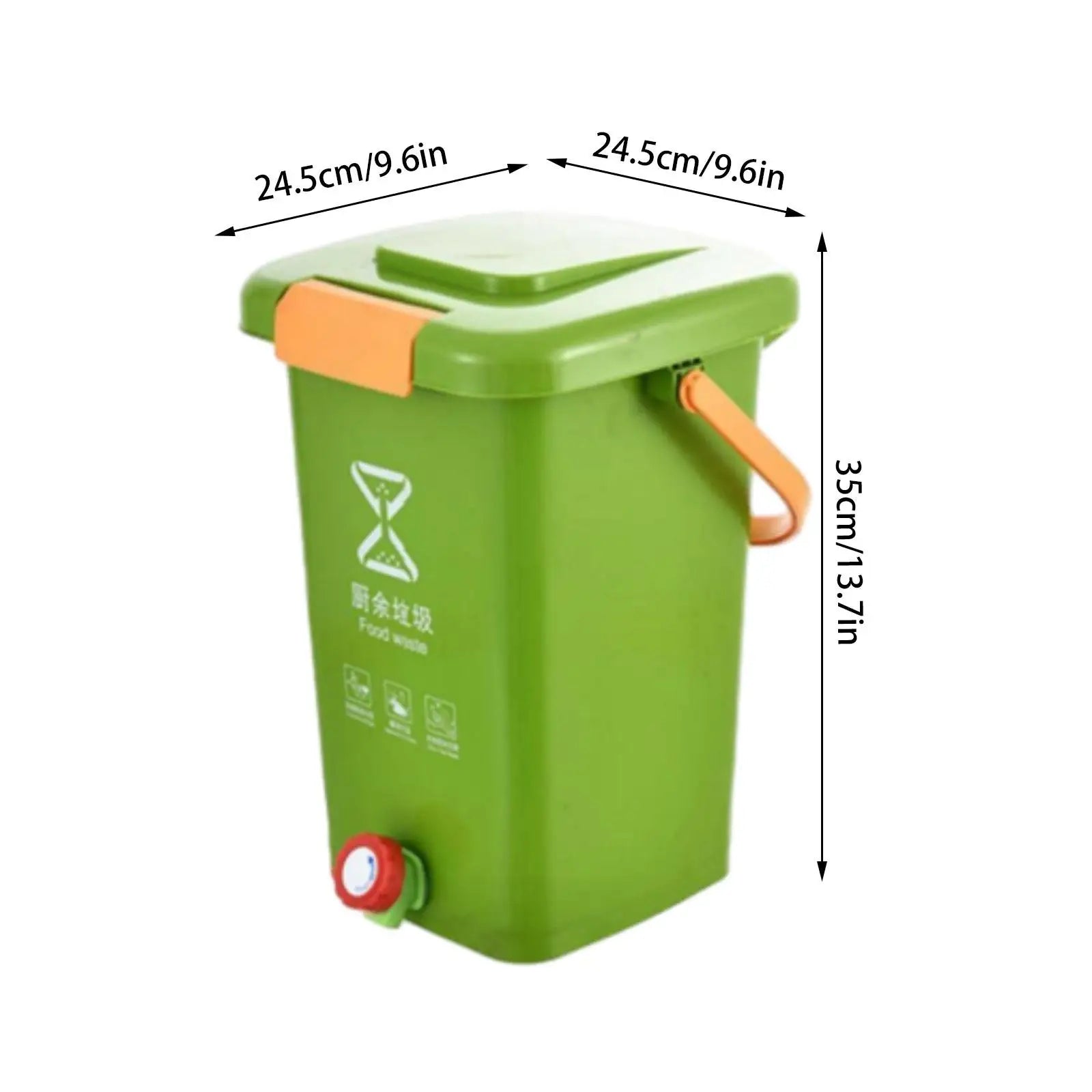 Kitchen Compost Bucket Waste Bin Wide Diameter Thickened Stylish Garbage Can Counter Compost Bin for Kitchen Countertop Home