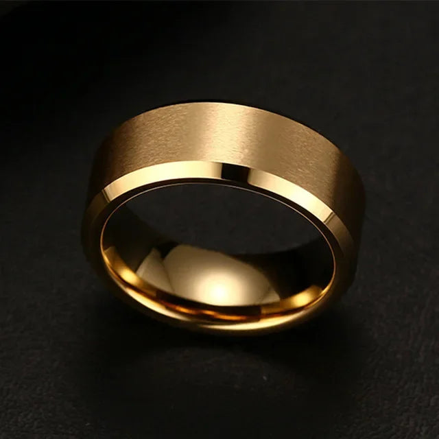 Charm Jewelry Ring for Men Women Stainless Steel Black Ring Wedding Engagement Band Quality Matte Male Jewelry