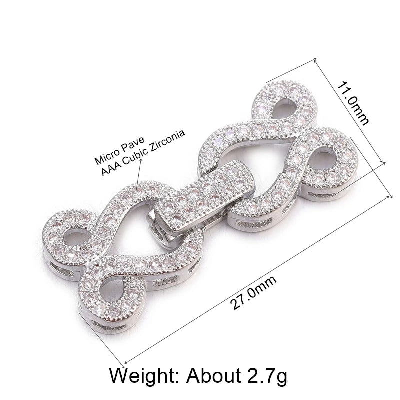 Juya 18K Gold Silver Plated Decoration Accessories Fastener Closure Pearls Clasps Lock For DIY Needlework Beads Jewelry Making
