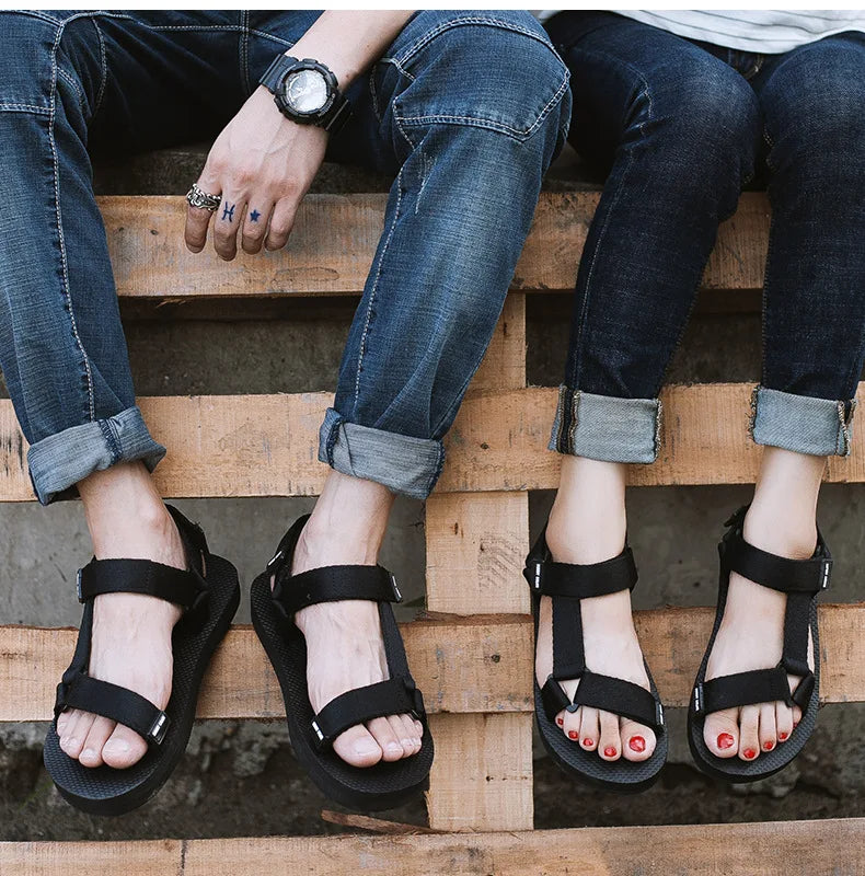 Men Sandals Simple Casual Summer Shoes Comfortable Sneakers Outdoor Beach Vacation Sandals 2023 New Male Casual Sandals shoes