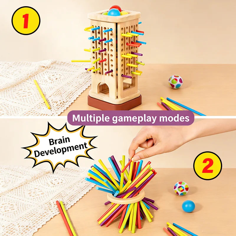Montessori Game Wooden Board Game Multiplayer for Kids 4-8 Math Educational Fine Motor Skill Toy for Girl Boys Classic Fun Games