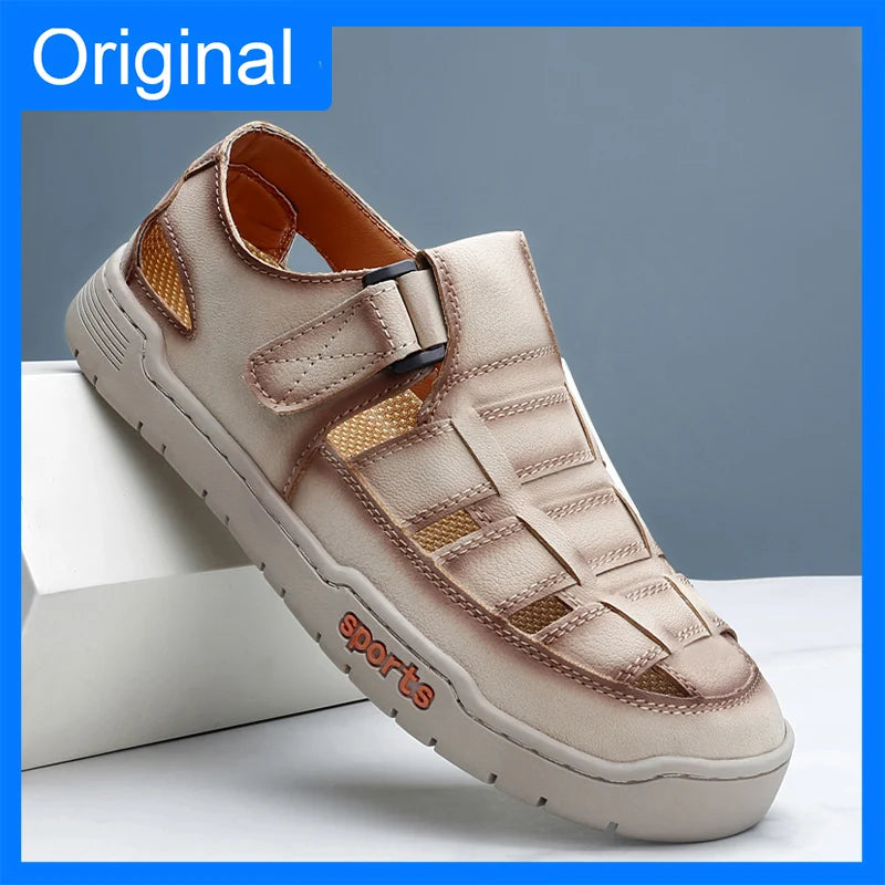 Mens Sandals Fashion Flat Comfort Lightweight Hollow Out Walking Shoes Summer Daily Commuting Casual Breathable Sports Sandals