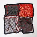 Handkerchiefs Hair Silk Scarf 90*90cm Print Satin Big Square Silk Scarves Shawls for Women Luxury Brand Designer Hijab Headband
