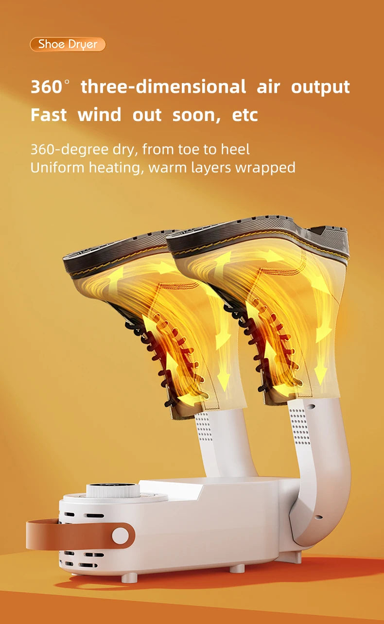 Household Shoe Warmer Heater Quick Drying Deodorizing Sterilizing Shoe Dryer Intelligent Timer Shoe Dryer Adjustable Dryer