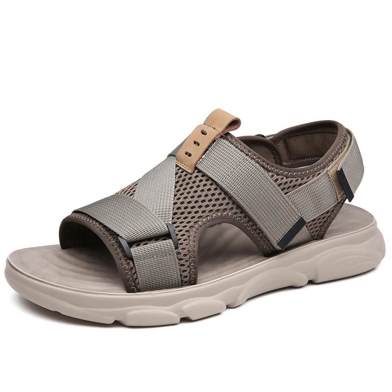 Men Sandals Breathable Comfortable Non-Slip Men's Shoes Outdoor Casual Beach Sandals Mens Soft Flats Sandal Summer Shoes for Men