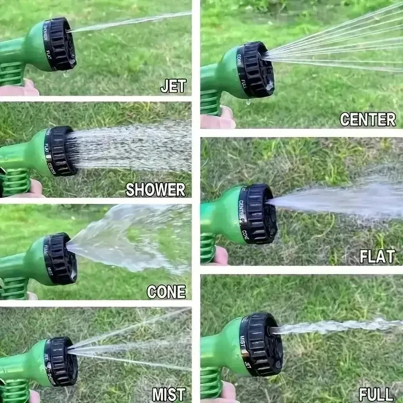 25FT-200FT Garden Hose Expandable Magic Water Pipe Home Garden Daily Watering Tools High-Pressure Car Wash Cleaning Water Gun