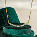 Luxury 100% Real 18k Gold Women's Diamond Pendant 1 karat Moissanite Necklace Smile Necklace Clavicle Chain
