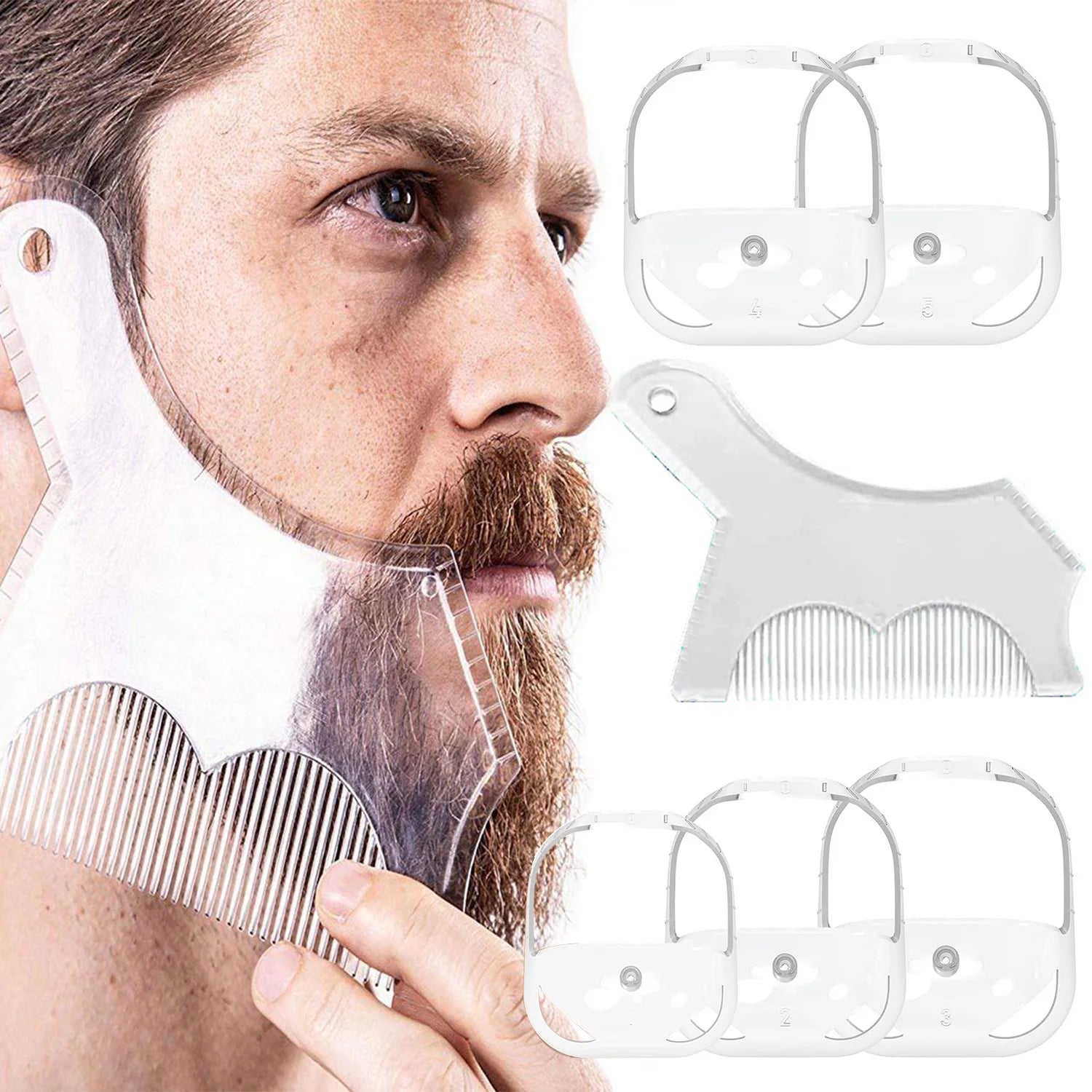 Beard Shaper Kit for Beard Shaping & Styling, Beard Lineup and Guide Tool for Men beard outliner