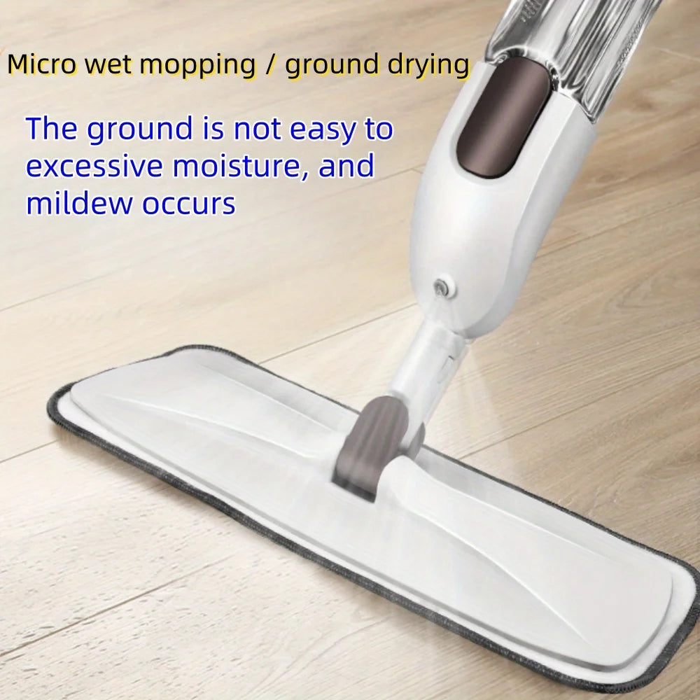 New Spray Mop Broom Set with Reusable Microfiber Pads Rotating Dry & Wet Household Flat Mops for Cleaning Home Floor Magic Tool