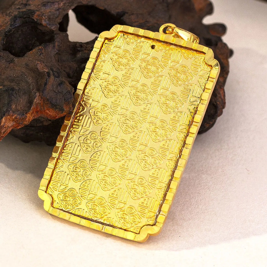 Luxury 24K 9999 Pure Gold real gold Men's Horse to Success Pendant Necklace