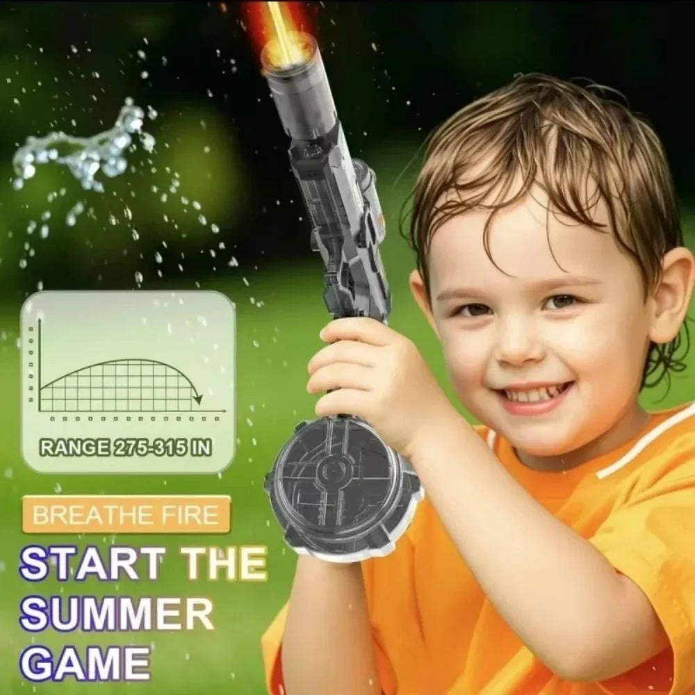 Powerful Electric Water Gun Full Continuous Shooting with Sensor Led Lights Outdoor Beach Water Battle Game for Children
